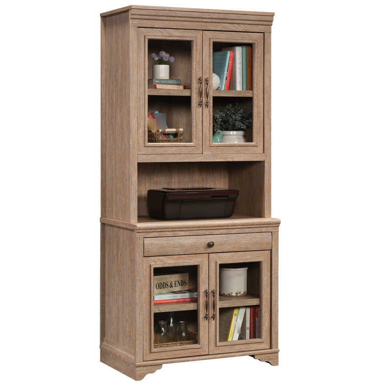 Bureau, finition brune, style, bois d'ingénierie, tablette réglable derrière - verre trempé, système de gestion des câbles, profondeur de produit de 32,42 po, largeur de 17,56 po, hauteur de 41,71 po avec