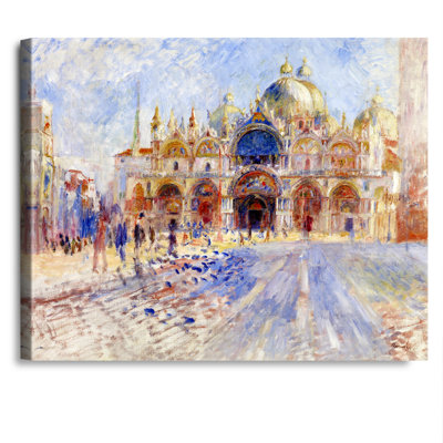 The Piazza San Marco, Venice by Pierre-Auguste Renoir Painting Reproductions Reproductions,Giclee Canvas Prints Wall Art for Home Decor