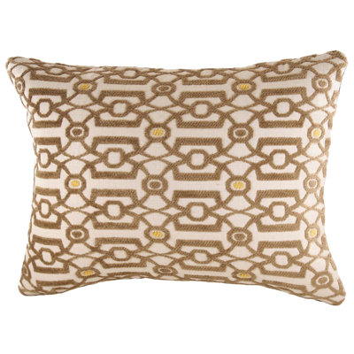 Vance Geometric Cotton Blend Reversible Throw Pillow