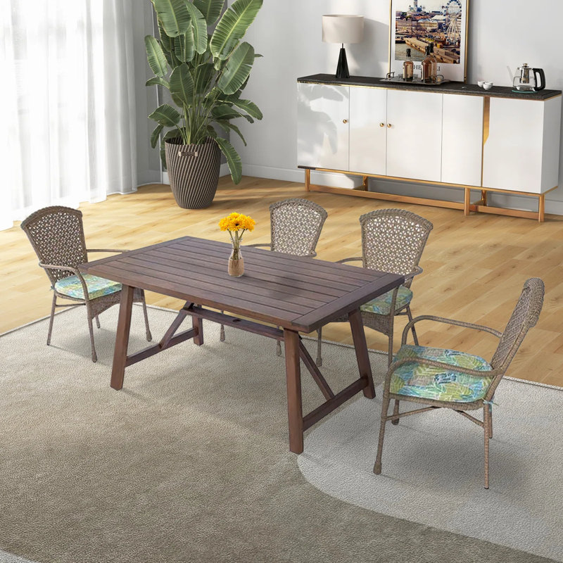 Chaise avec accoudoirs à dossier plein Birchview, Tropical
