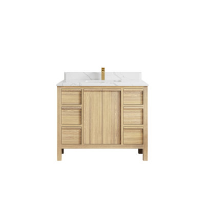 Chêne Elizabeth X P 22 po Meuble-lavabo simple en D
