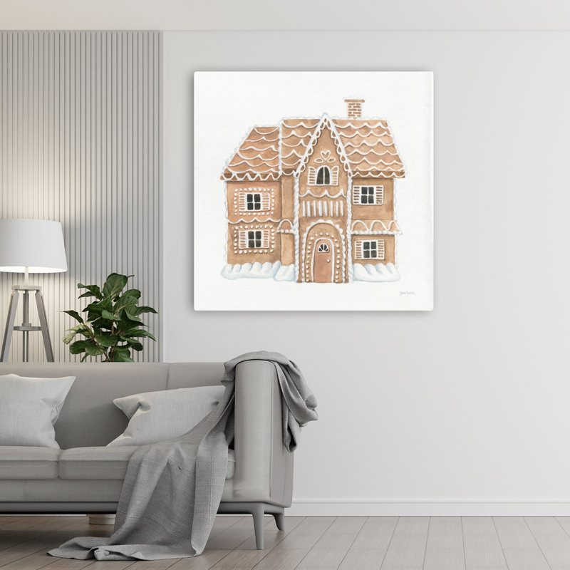 Gingerbread Dream House I, art contemporain, H 48 po x l 48 po