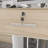 Rectangle Solid + Manufactured Wood Reception Desk with Filing Cabinet