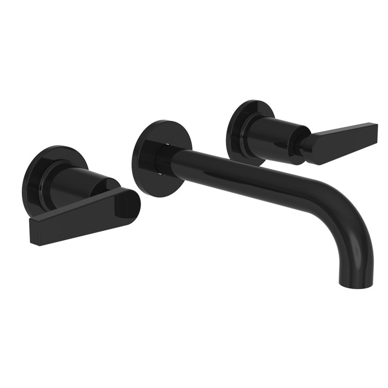 Dorrance Wall Mount Bathroom Faucet, Gloss Black