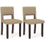 Ensemble de 2 chaises de salle à manger en bois Red Barrel Studio® avec assise et dossier rembourrés en bois d'acacia