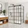 Puente 64" W x 78" H Rectangle Single Sliding Shower Enclosure in Matte Black