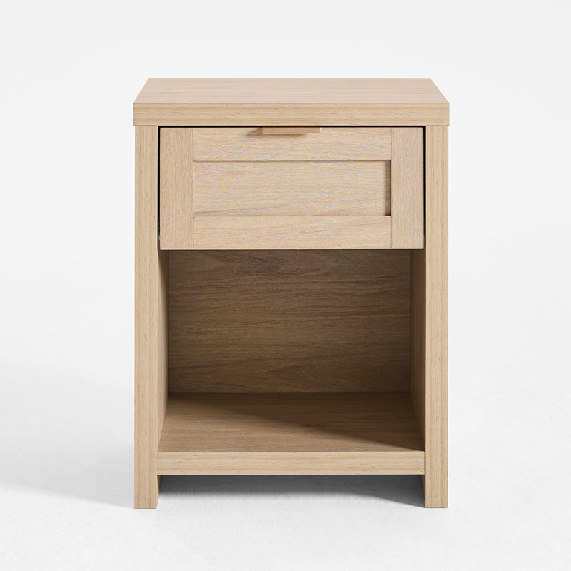Allenside 16.9'' W 1-Drawer Manufactured Wood Nightstand, Light Oak