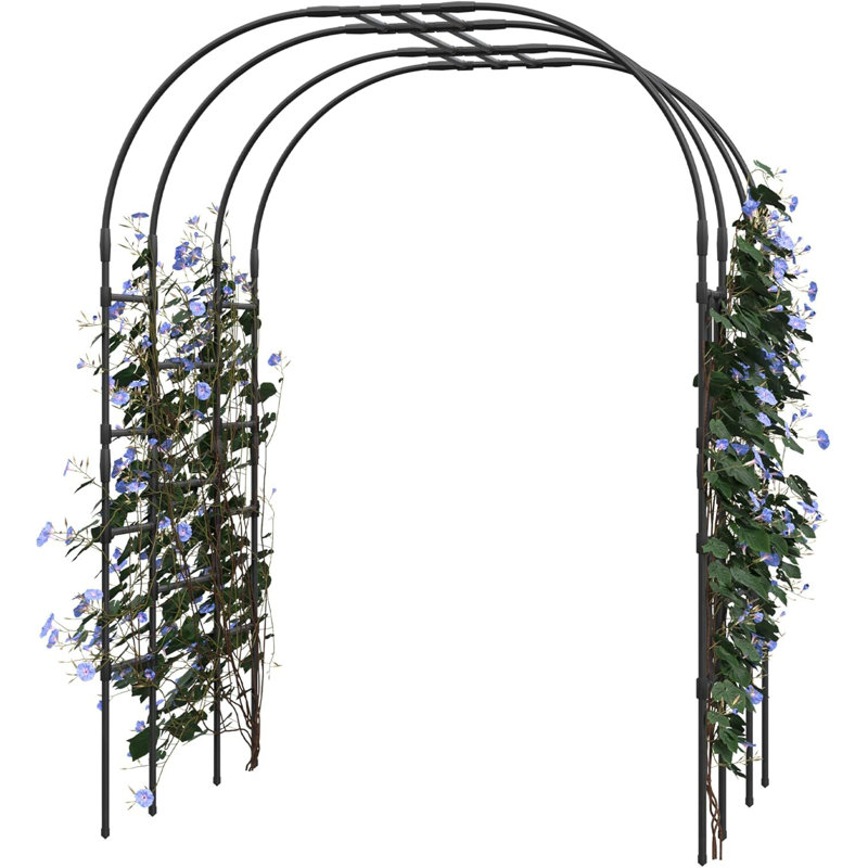Treillis de jardin pour plantes grimpantes, tonnelle arquée en métal