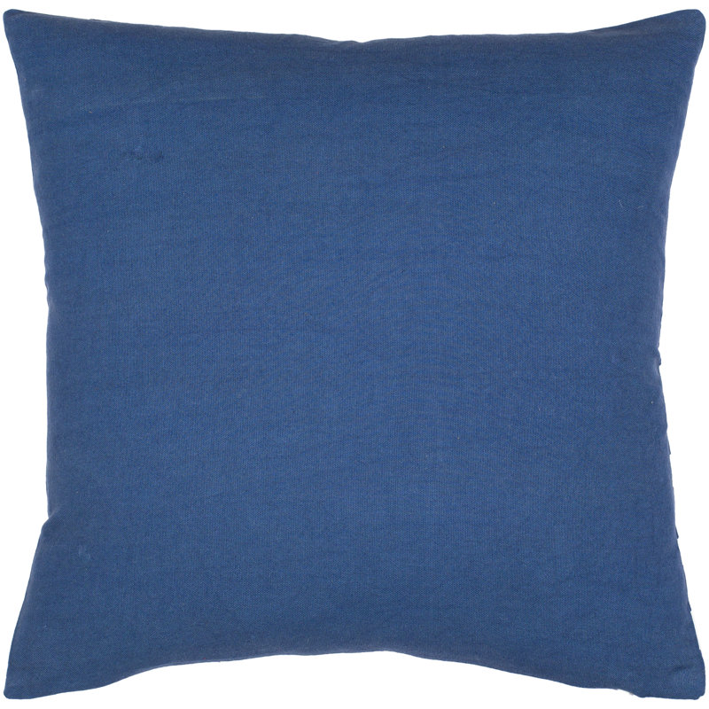 Lachen Abstract Down Throw Pillow, Dark Blue/Cream, 20" x 20"