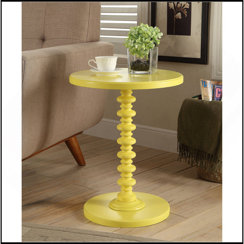 Acton Yellow Finish Accent Table