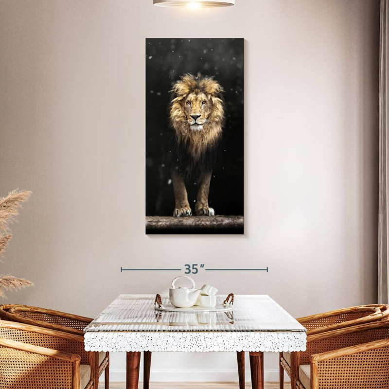 Gloomy Lion, 48" H x 24" W