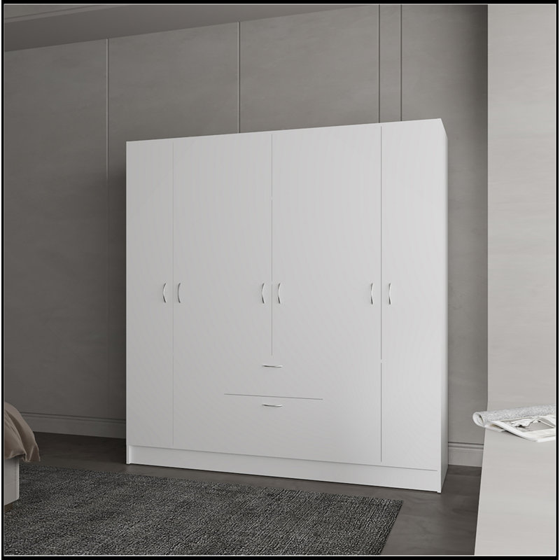 Armoire Maya, chambre, blanc, Blanc