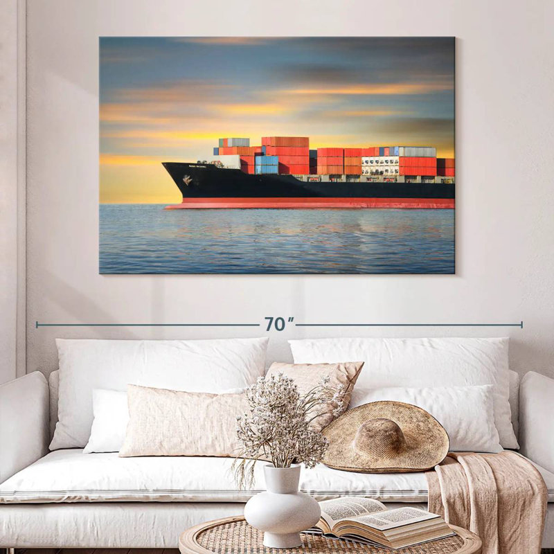 Cargo Ship, 34" H x 51" W