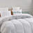 All-Season Goose Feather Down Comforter Soft 100% Cotton Fabric Duvet Insert With Corner Tabs-1411140634