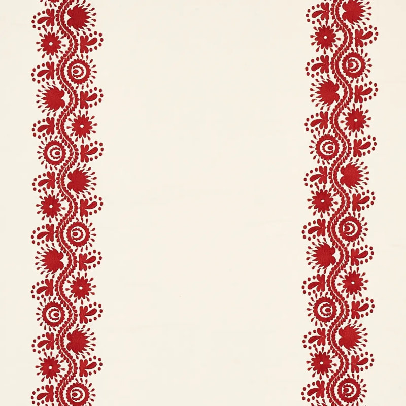 Tissu de broderie Theodora, Rouge