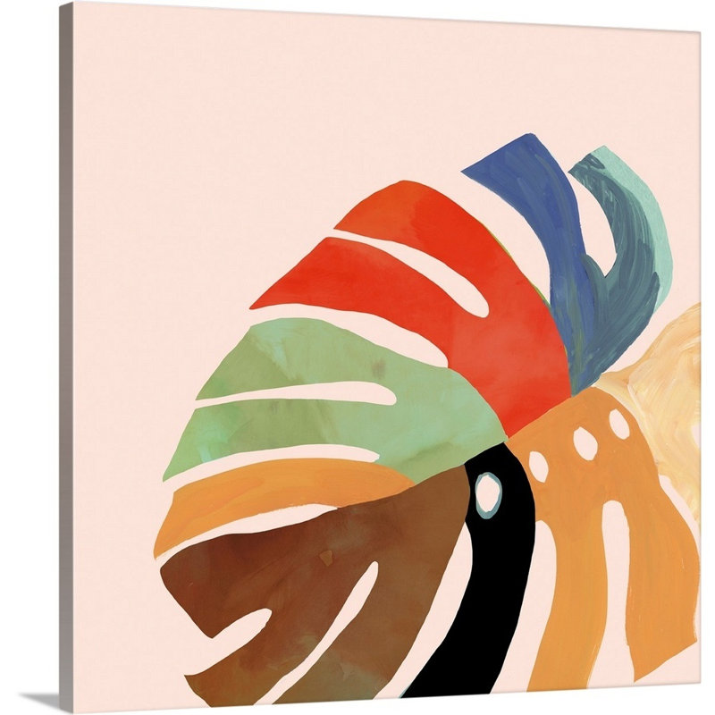 Rainbow Fern I par Aimee Wilson - reproduction d'art, Toile tendue, H 36 po x l 36 po x P 1,25 po