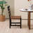 Black Solid back side Chair(Set of 2)