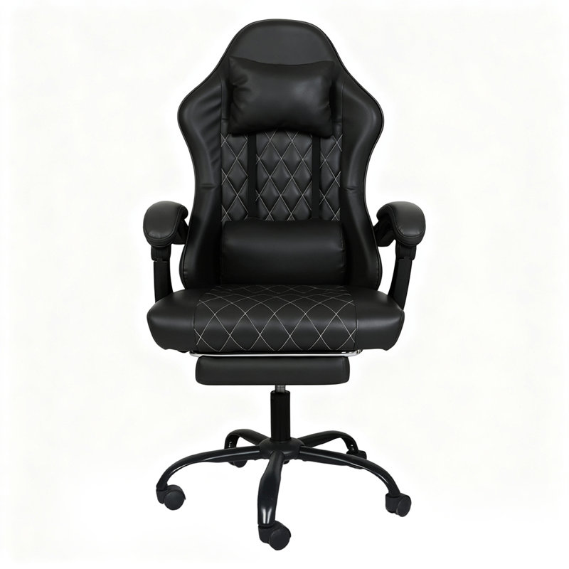 Gaming Chair with Headrest, Black