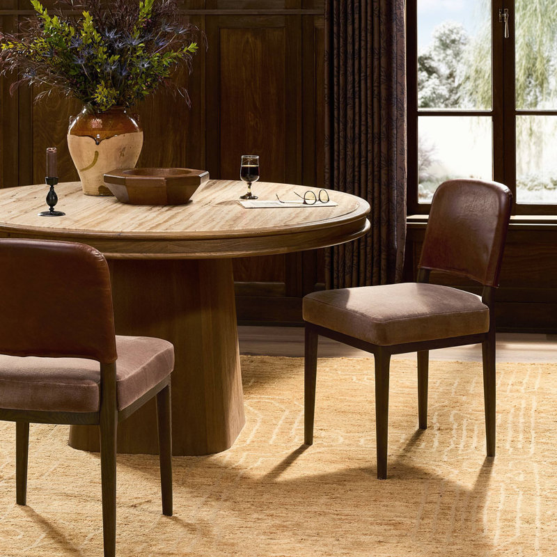 Ryver Dining Chair-Dulane Mahogany, Monte Mushroom