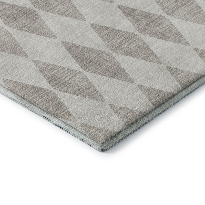 Tapis beige Cerrito AMF578 lavable à la machine de qualité supérieure, Tapis de couloir 2 pi 3 po x 7 pi 6 po