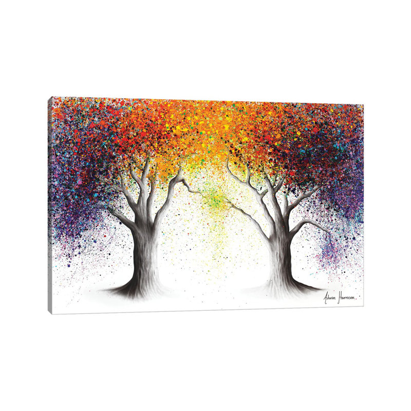 «Paralleled Prism Trees» par Ashvin Harrison - impression d'art graphique, Aucun mat, Toile tendue
