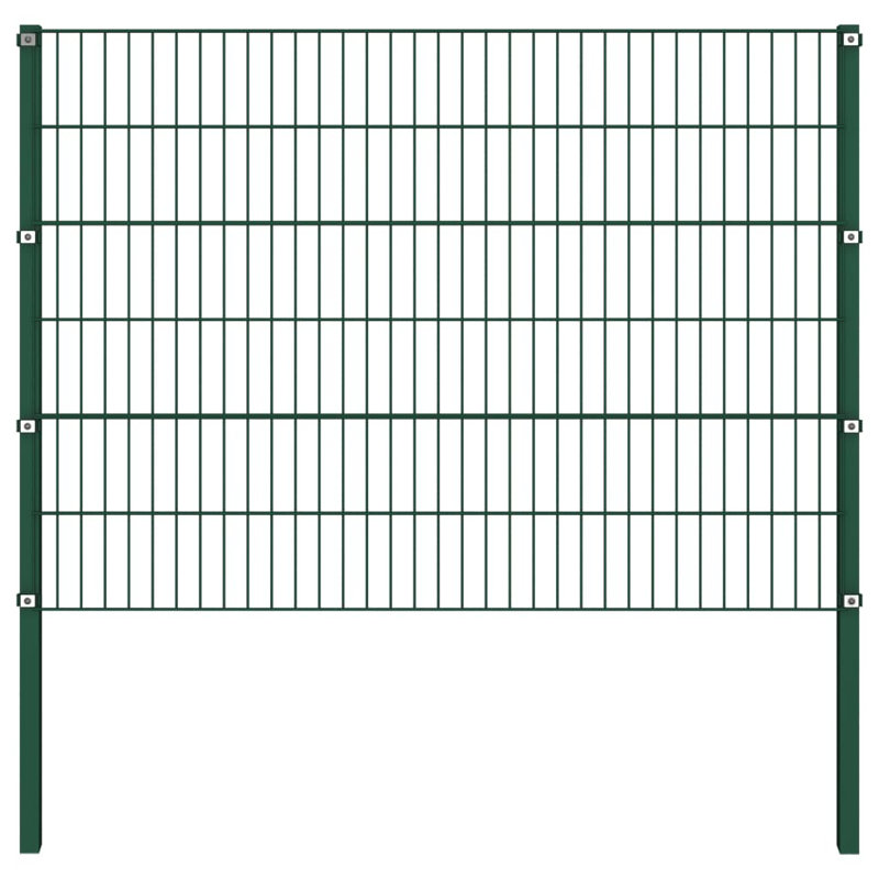 Maust 120cm H x 1560cm W Green Metal Fence Panels Included