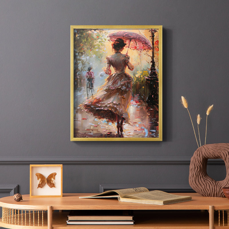 WOMEN-CXXXIV -Premium Gallery Framed Print   - Ready to Hang, 10" H x 8" W, Gold