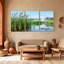 Scénario et paysages urbains Serene Lake Reeds Ducks Morning Mist Reflections Nature Scene-1865778616