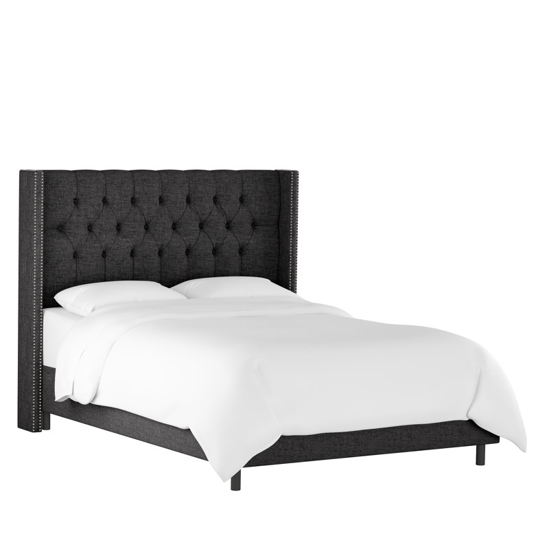 Casstown Upholstered Bed, Queen, Zuma Caviar Textured Linen