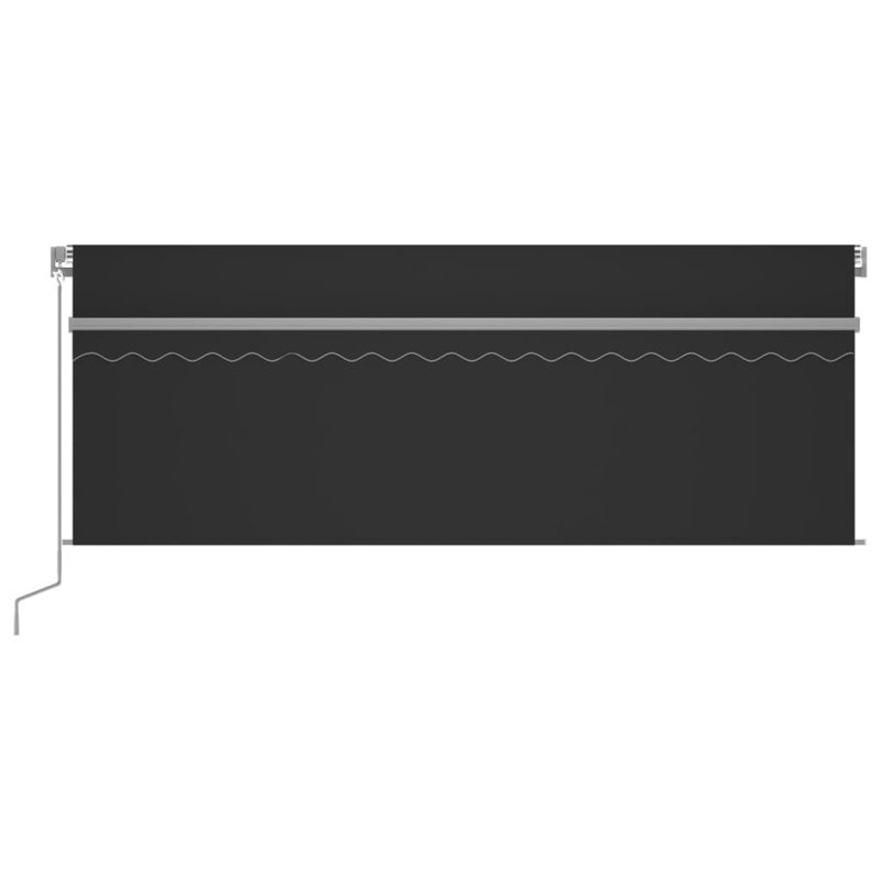 Dakota Fields 450cm W x 300cm D Fabric Cover Retractable Patio Awning, Anthracite