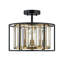 Plafonnier semi-encastré en cristal 3 lumières Sarino