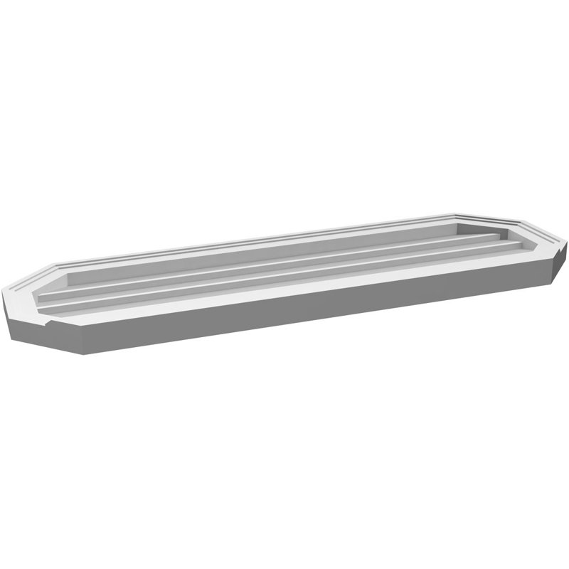 Évent horizontal gondole allongé en surface octogonal Signature, 14" H x 42" W x 2" D