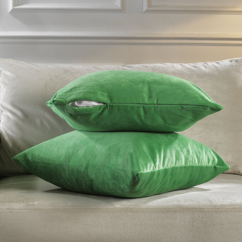 Matte Velvet Pillow Cover, 16" x 16", 31 Spring Green