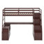 Lit mezzanine avec tiroirs, tablettes et bureau-533207080