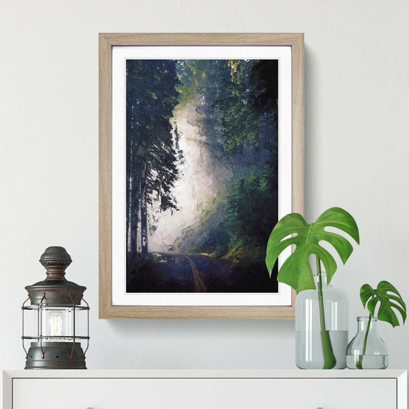 Forest Light - Framed Print, Oak Framed, 36cm H x 27cm W x 2cm D