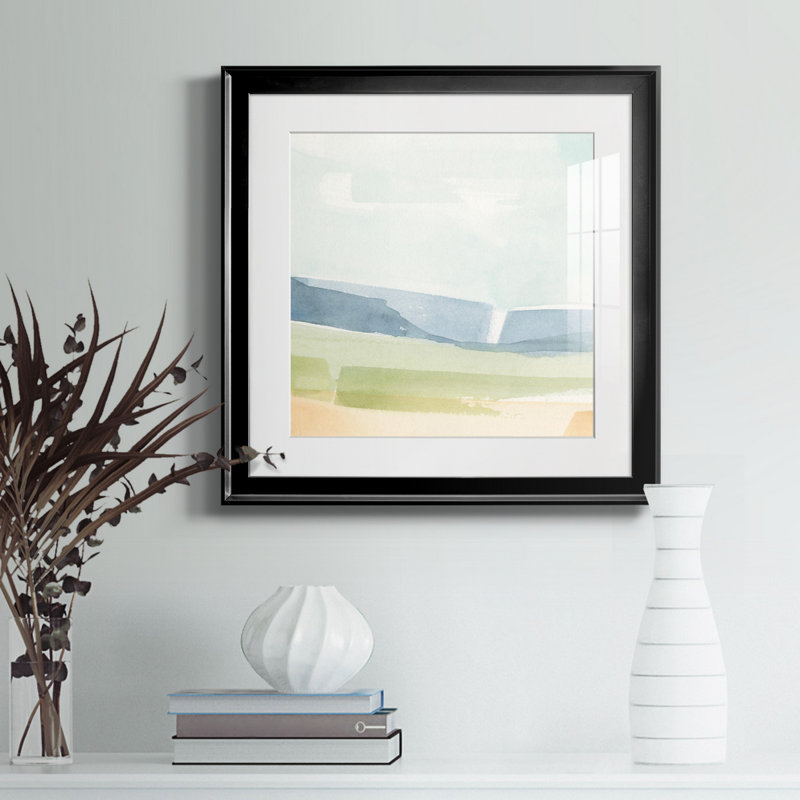 Pastel Slopes II - reproduction de cadre photo, H 30,5 po x l 30,5 po x P 1,5 po, Cadre noir