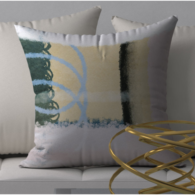 Abstract Throw Pillow, 24" H x 24" W