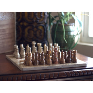 Beldinest Rustic Red Olive Wood Chess Set- Luxury Edition 