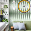 Green and White Chevron Wallpaper