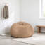 Fauteuil à billes en mousse déchiquetée de 5 pi pour enfants et adultes, housse en microsuède amovible, canapé de plancher pour lire dans la chambre à coucher, rouge-400577552