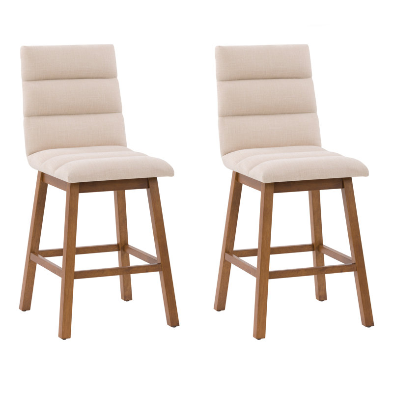 Tabouret de bar Channel, 2 pièces, Beige