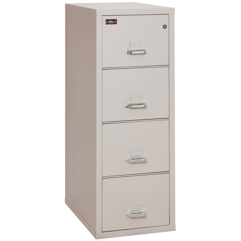 4 - Drawer File Cabinet, Platinum, Key Lock