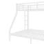 Lit superposé simple au-dessus de grand lit en métal pour adolescents et adultes, peu encombrant / sans sommier, blanc