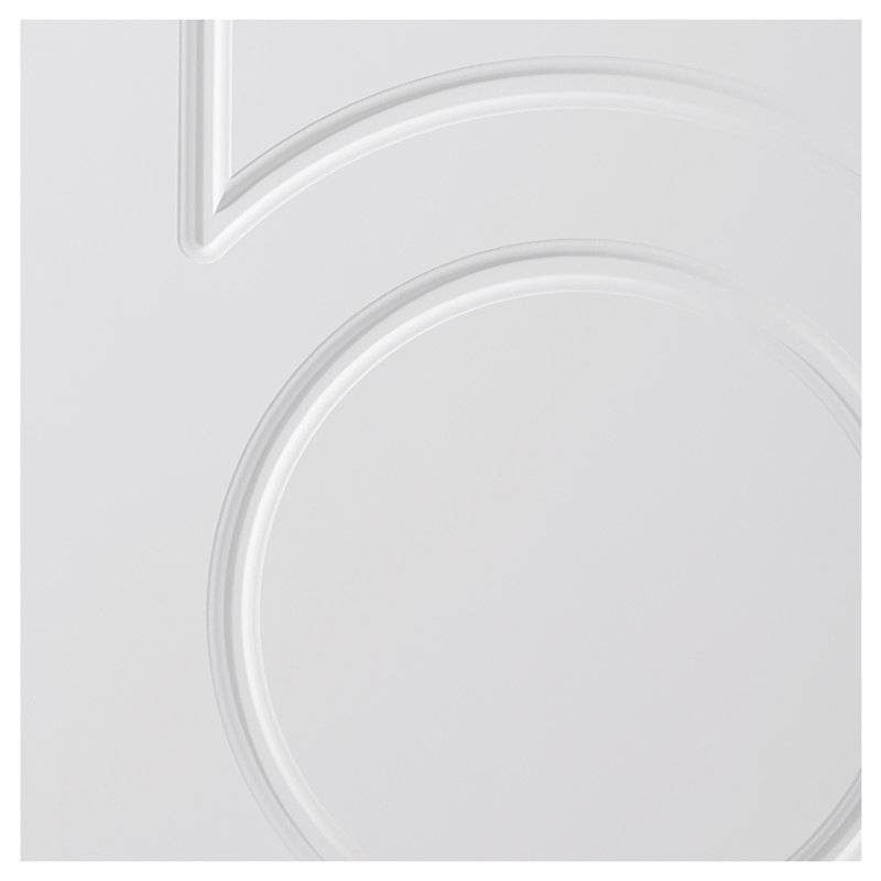 Dalle de porte intérieure stratifiée blanc doux Ovalo, 18 po x 80 po
