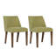 Ensemble de table rectangulaire 4 personnes Paulina avec chaises rembourrées vertes-36504916