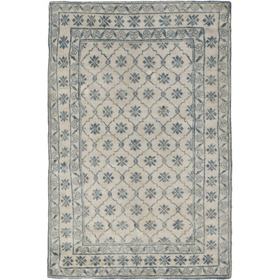 Antique One-of-a-Kind Rectangle 4' X 6'10" Hand Knotted Area Rug