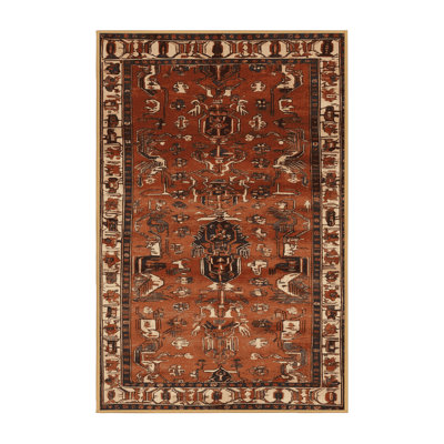Tapis brun turc lavable à la machine