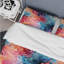 Ensemble de housse de couette abstrait rose et bleu-49943687