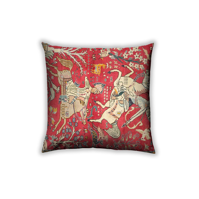 Floral Throw Pillow, Microsuede