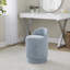 Tabouret de coiffeuse 18 "avec pivot en tissu bleu clair-1558327147